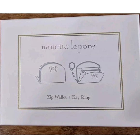 Nanette Lepore Zip Around Wallet Pink Lipstick Breast Cancer Awareness Logo NWT - Picture 6 of 7